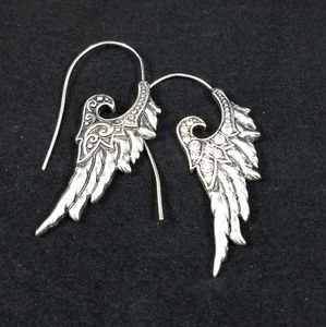 Wing Earrings with Crystals